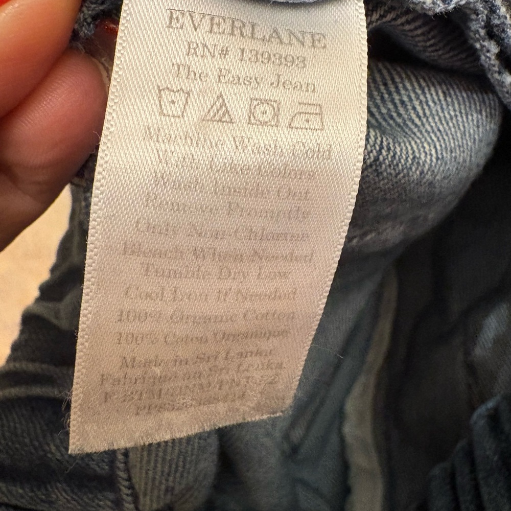 Everlane The Easy Jean Pull On Organic Cotton Jeans Women’s Size 0 - Picture 13 of 14
